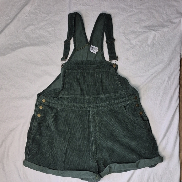 Princess Polly Pants - Princess Polly Forest Green Overall Shorts